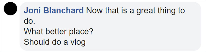 Joni Blanchard Facebook Comment
