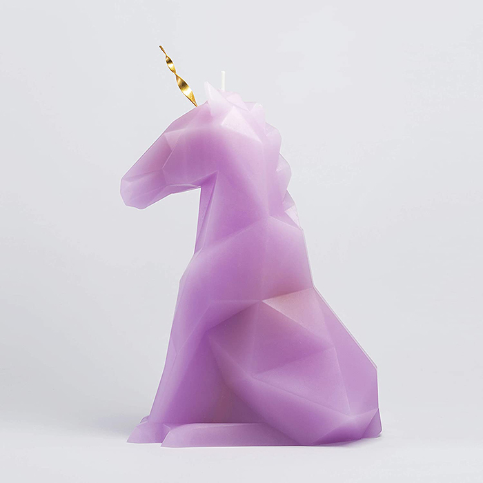 Purple Unicorn Candle