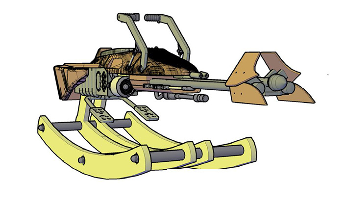 Rocking Speeder Bike Concept Drawing