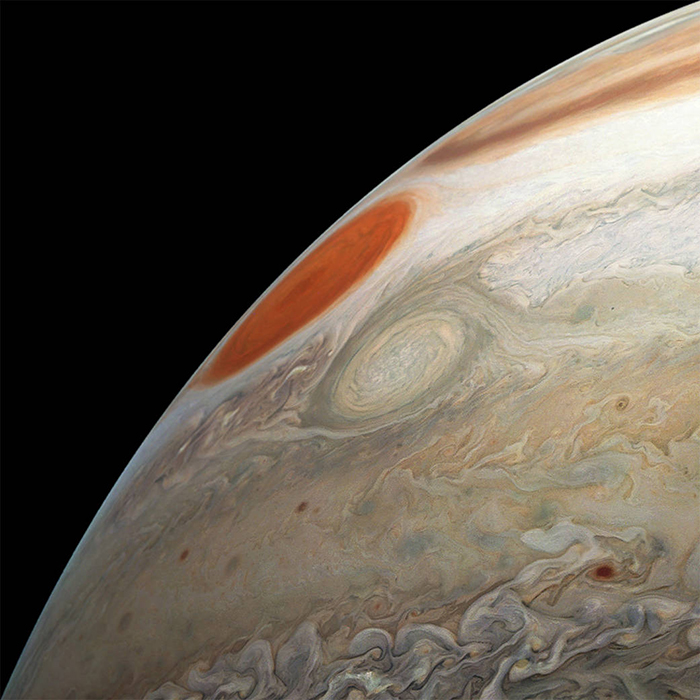 Two Massive Storms on Jupiter Photo