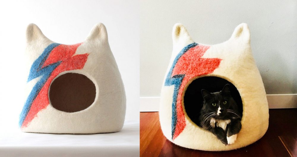 Ziggy Stardust-Inspired Cat Bed