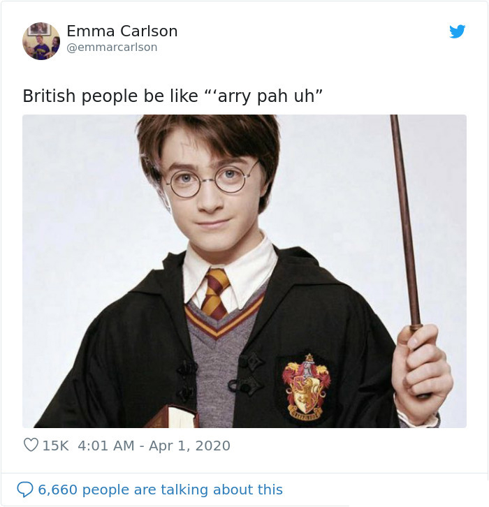 british accent harry potter