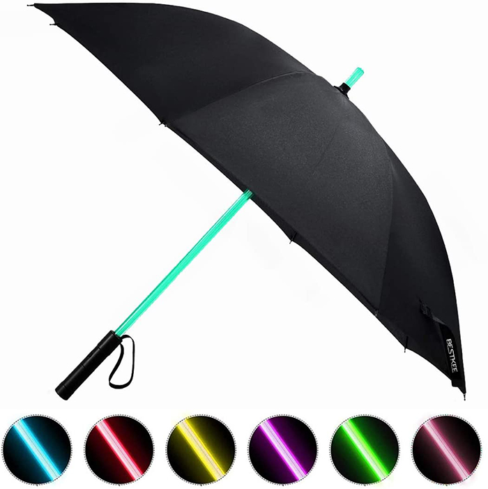 lightsaber umbrella with sample color choices