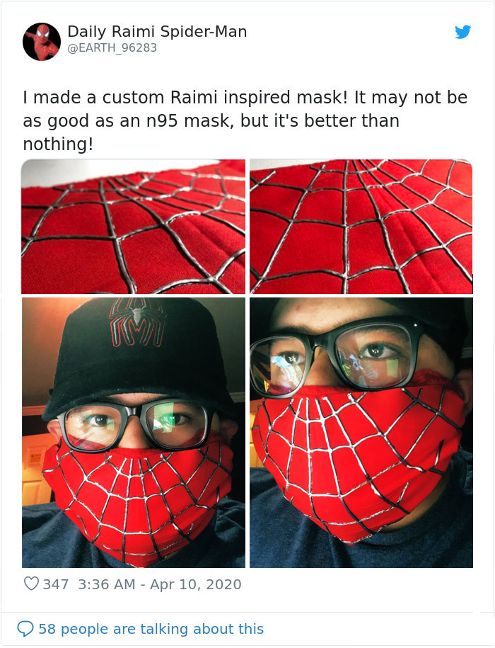 spiderman inspired custom respirator