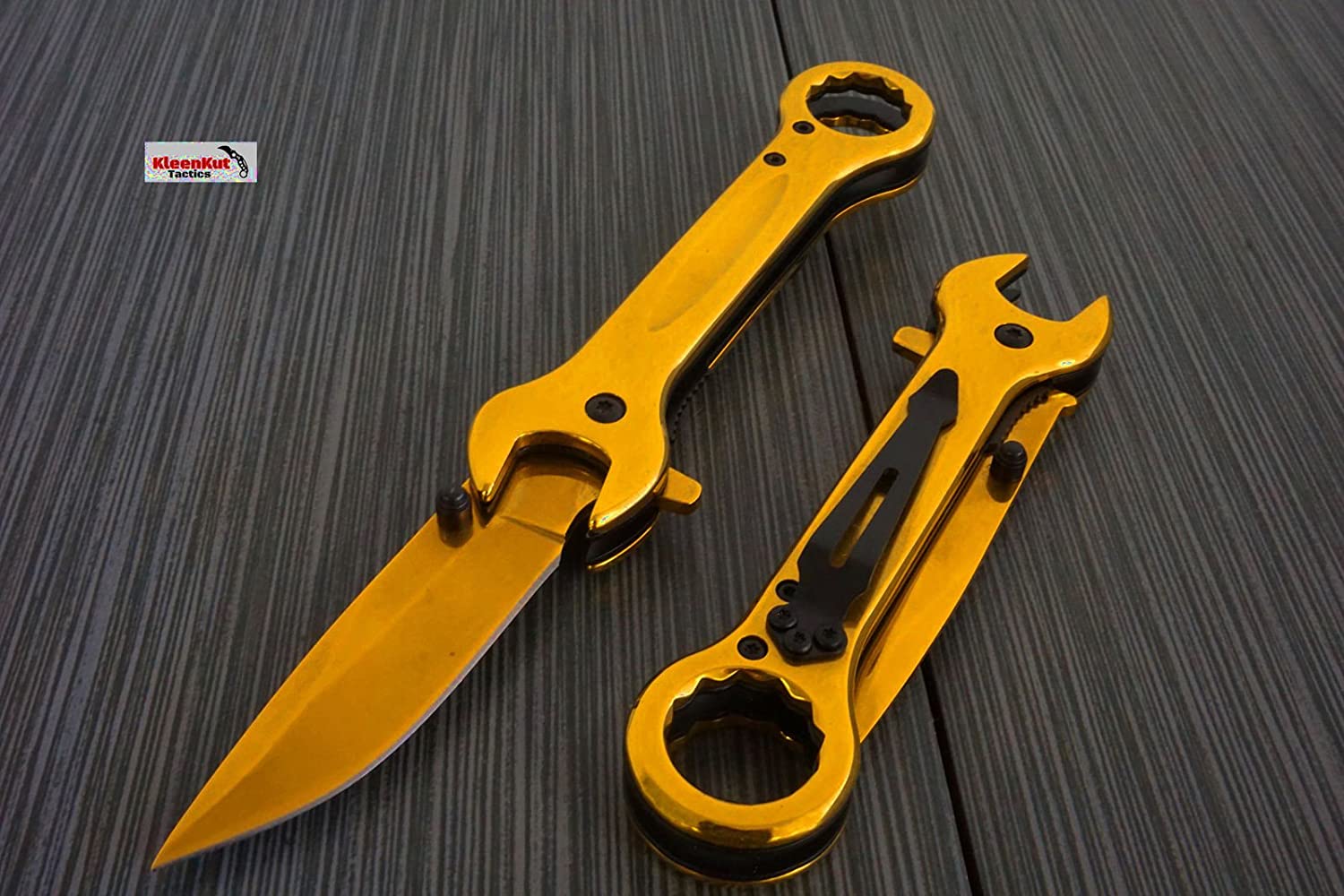 tactical wrench knife gold