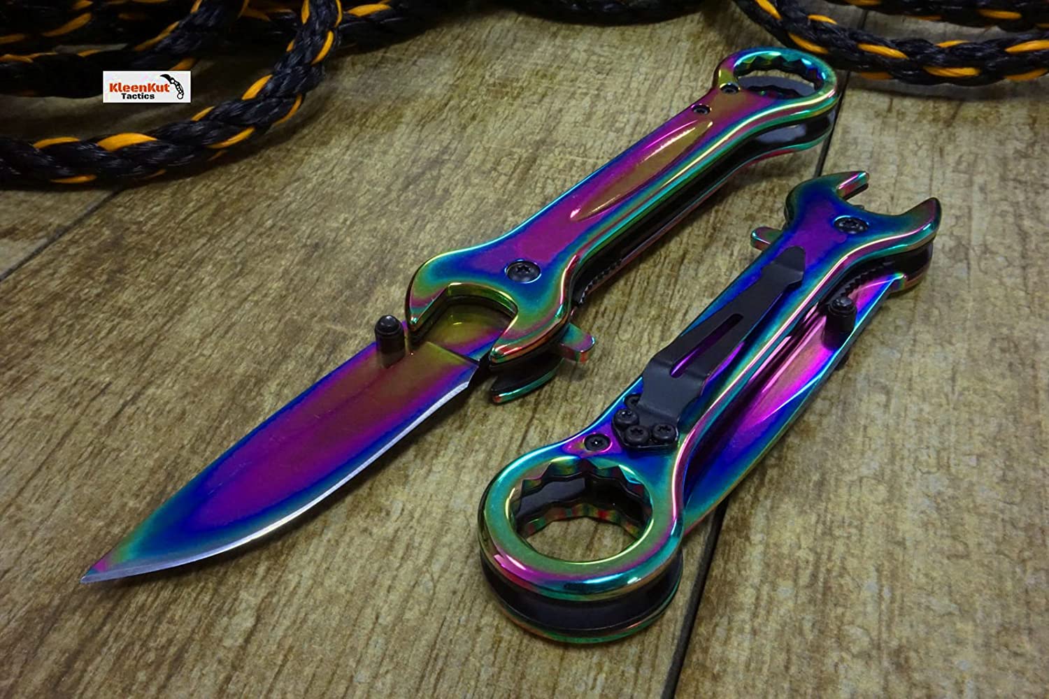 tactical wrench knife rainbow