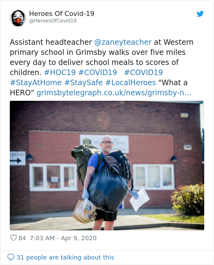 zane powles delivers free lunches to his students