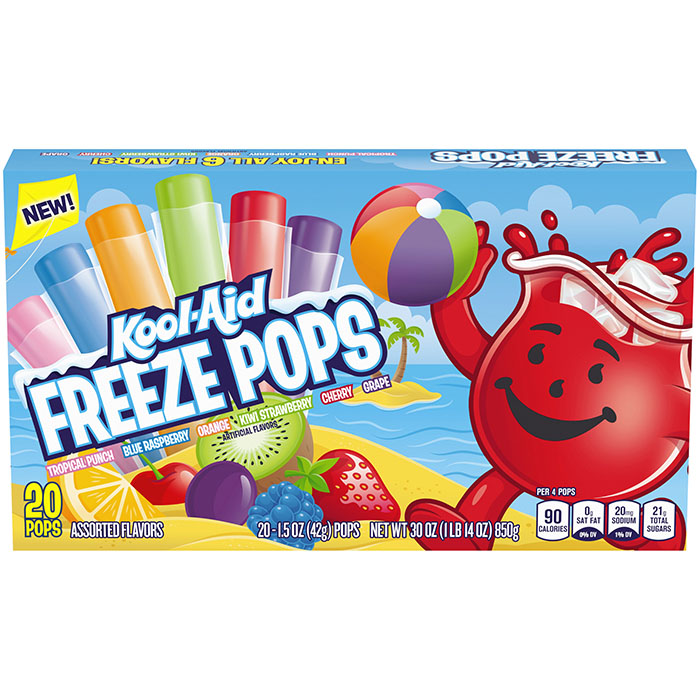 6 flavor kool-aid freeze pops