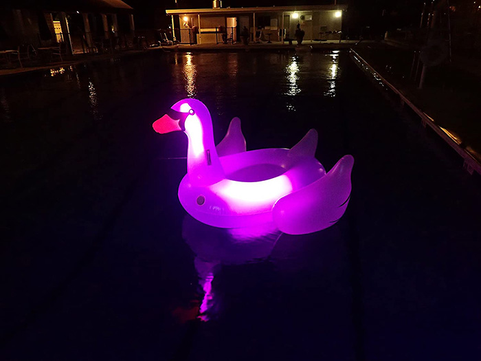 Swimline LED Swan-shaped Swimming Accessory Pink Light