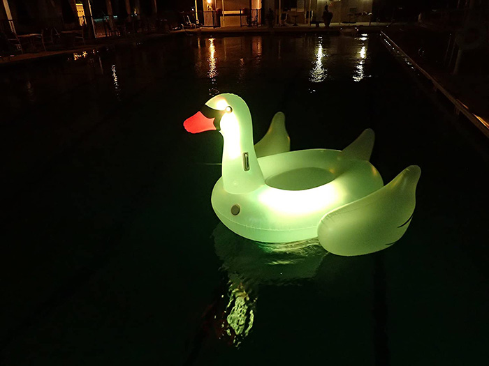Swimline LED Swan-shaped Swimming Accessory Yellow Light