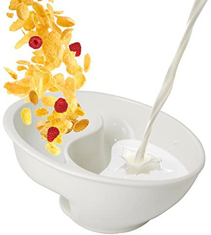anti-soggy cereal bowl white