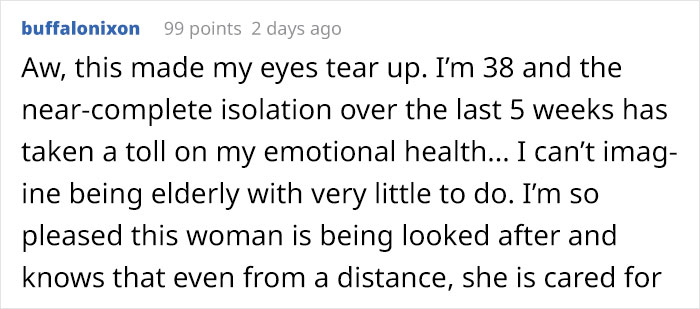 buffalonixon Reddit Comment on Old Lady Handwritten Note Story