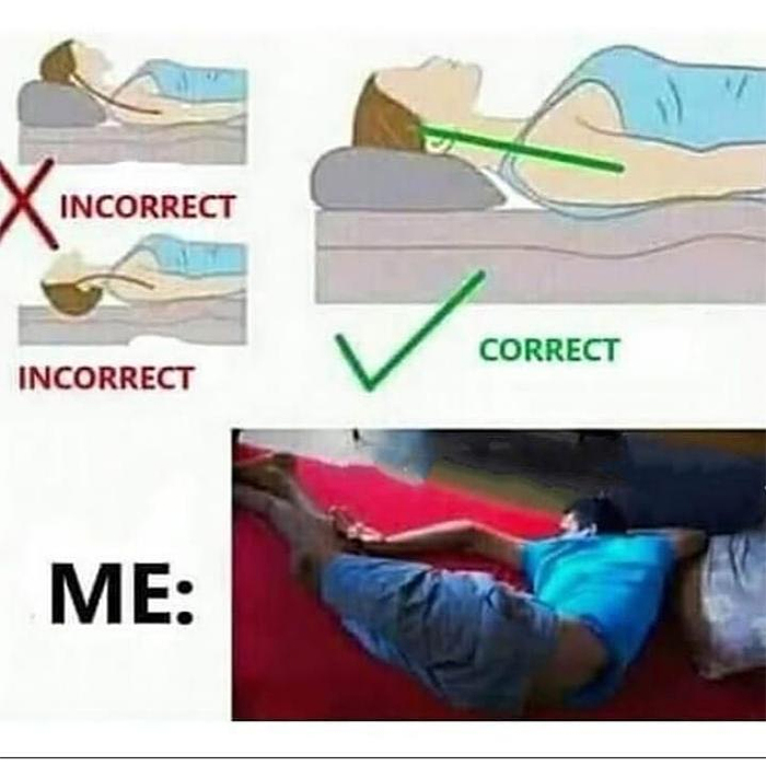 correct sleeping position