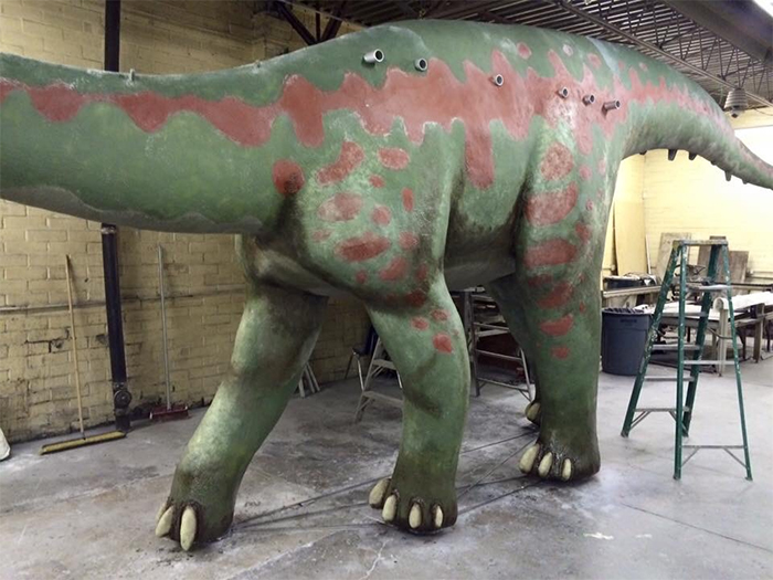 dino statue playground construction final color