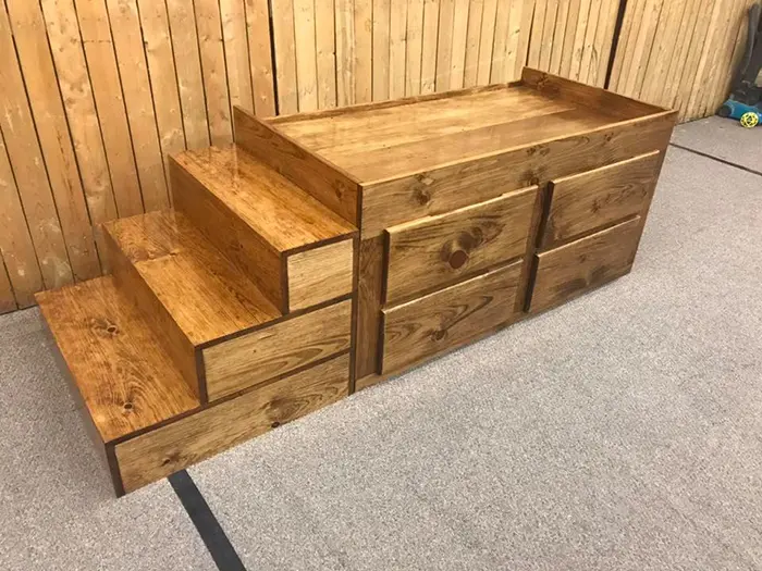 dog bed with four drawers