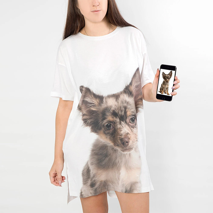 dogsy ladies sleepy nightshirt dog's face print