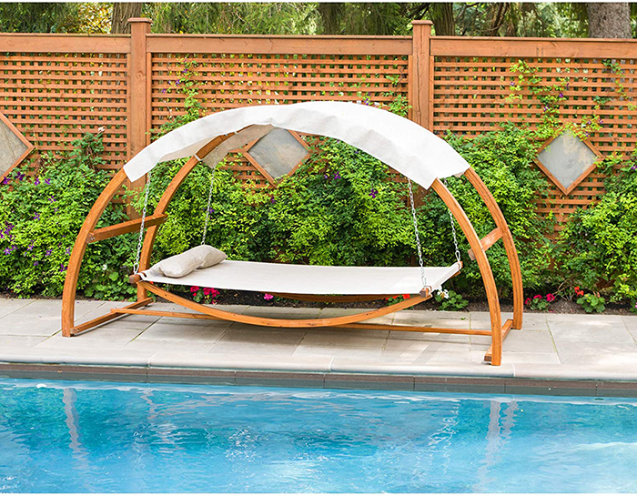 hanging poolside leisure bed