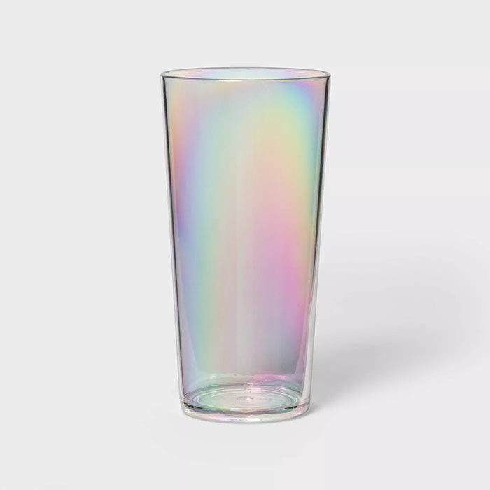 iridescent 22oz plastic tumbler