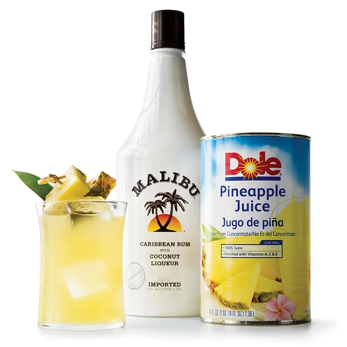 malibu rum and dole pineapple pack