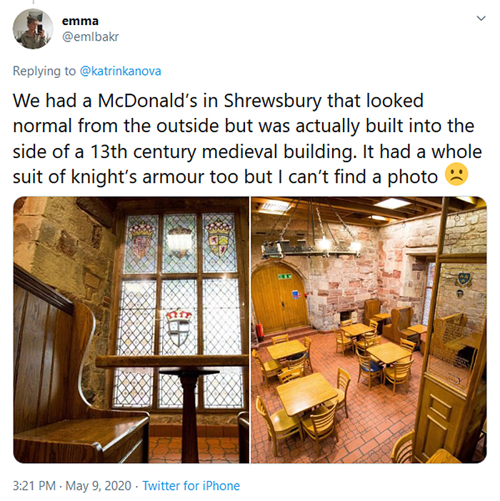 medieval design interior fast-food shewsbury