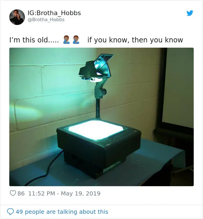 nostalgia 90s things overhead projector
