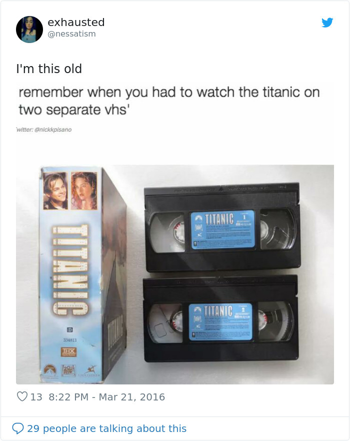 nostalgia 90s things vhs titanic movie