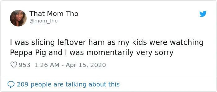 parenting tweets peppa pig ham