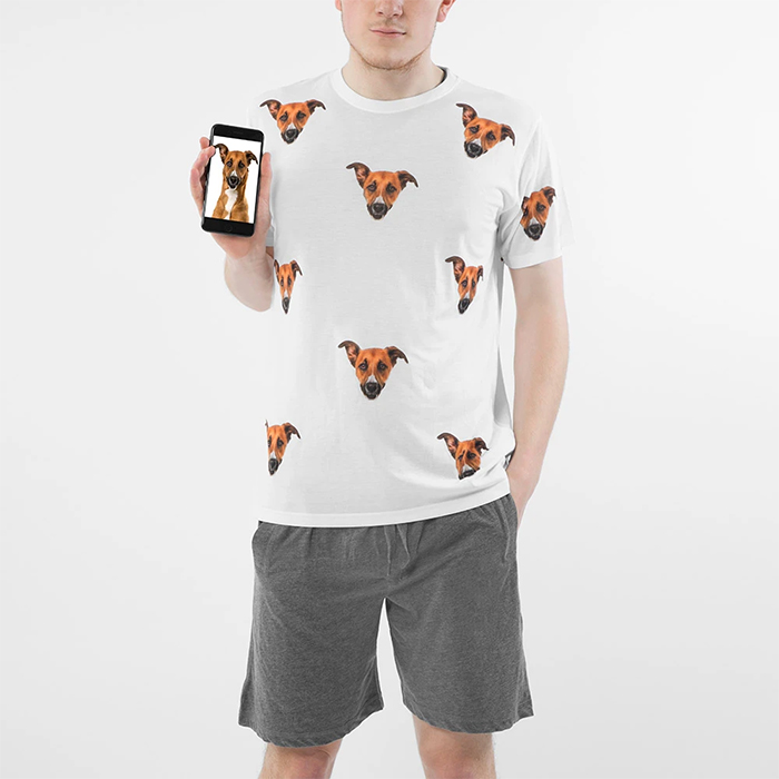 pyjama set with dog's face men