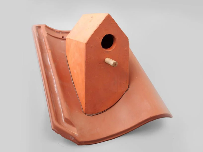 roof tile doubles as bird house