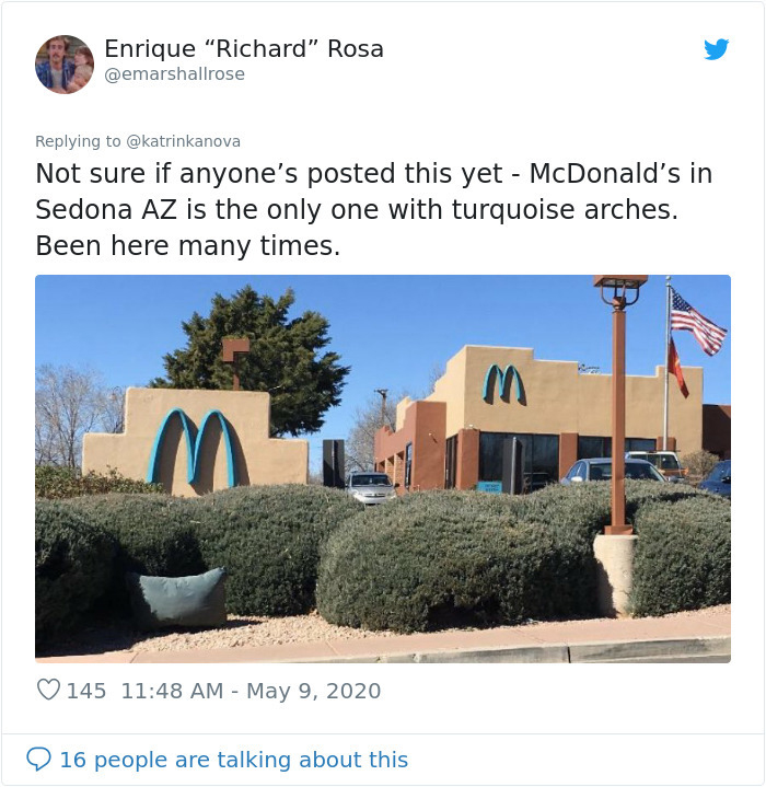 sedona ariza fast-food chain blue arches