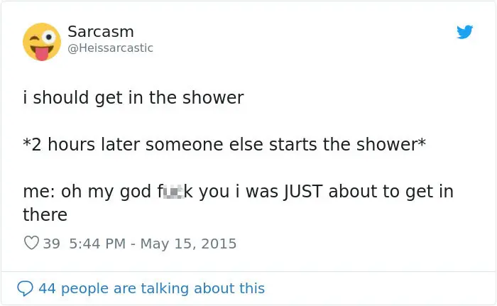someone else starts the shower