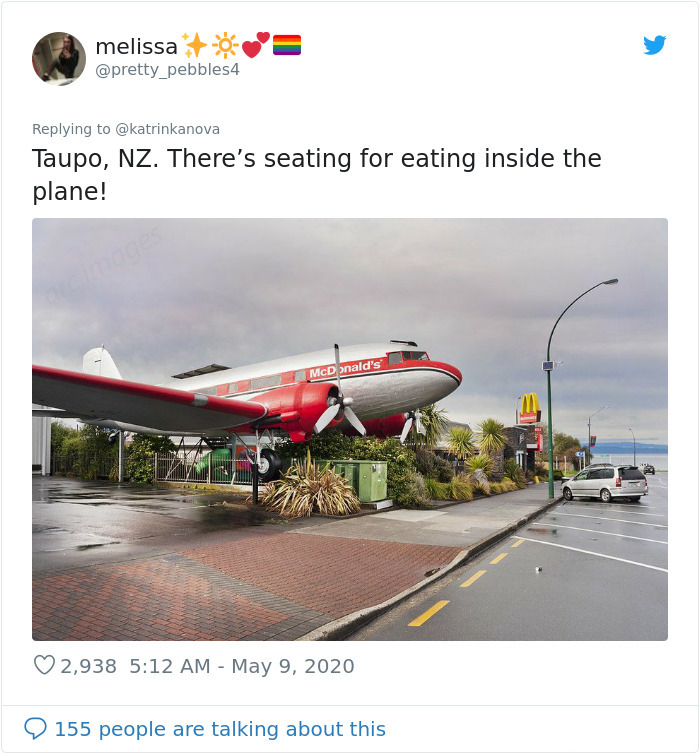 strange mcdonald's decommissioned airplane