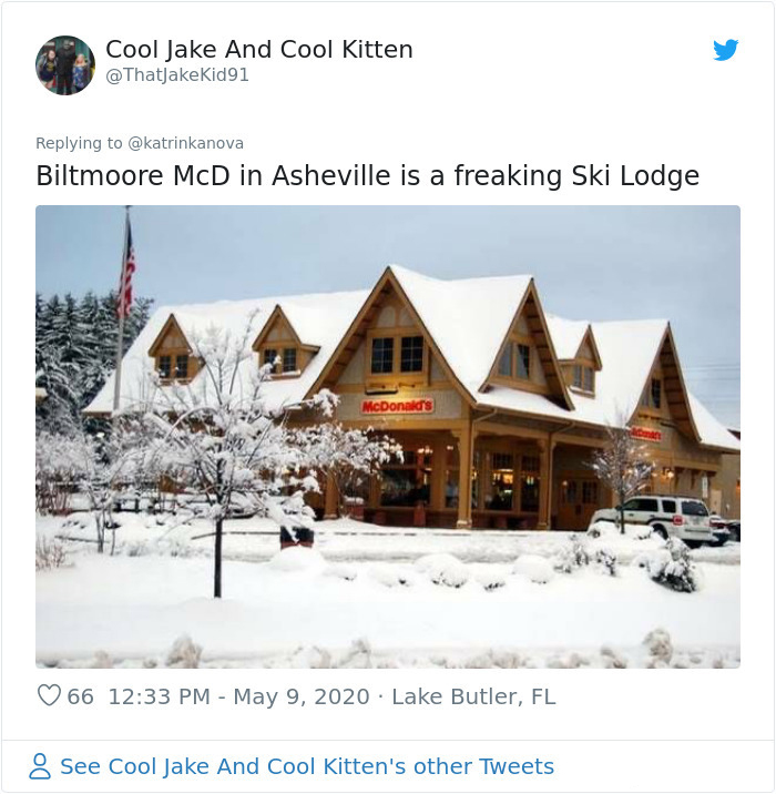 strange mcdonald's ski lodge asheville