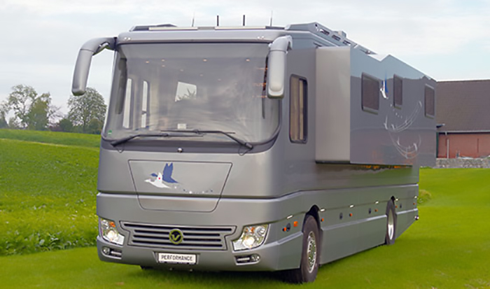 volkner mobil performance s luxury motorhome with slide-out wall