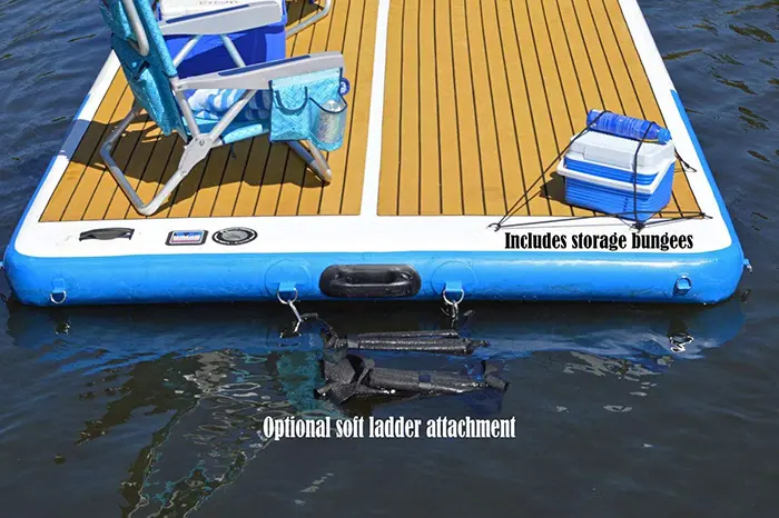 water floating platform d-rings attachment