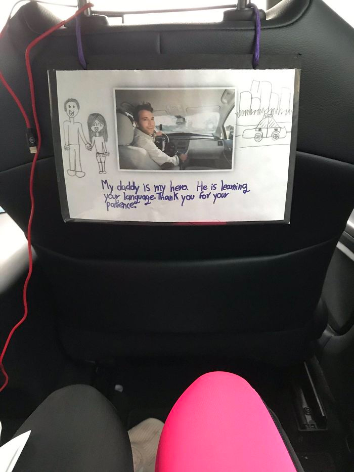 wholesome positive stories uber driver daughter message