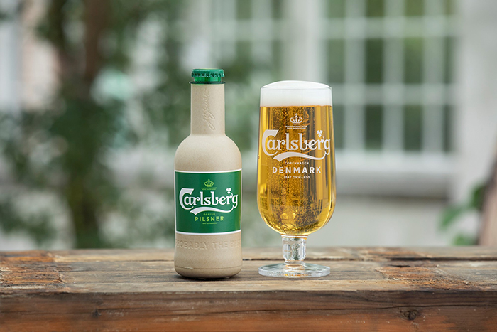 Carlsberg Pilsner Green Fiber Plant-based Bottle Prototype