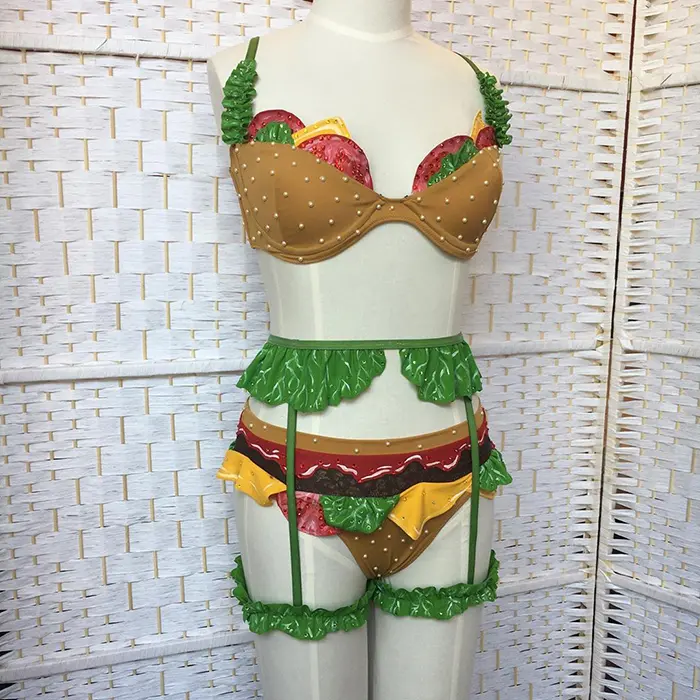 Cheeseburger Lingerie Set Front