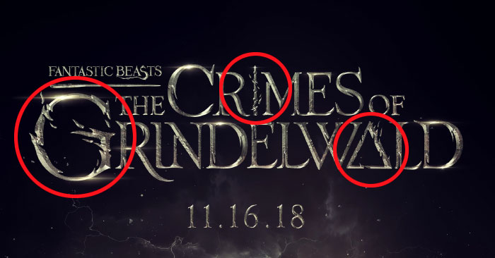 Deathly Hallows in Fantastic Beasts The Crimes of Grindelwald Title Logo