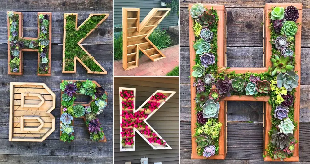 Giant Letter Shaped planters