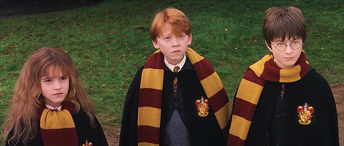 Hermione, Ron, Harry Potter Scarf Styles