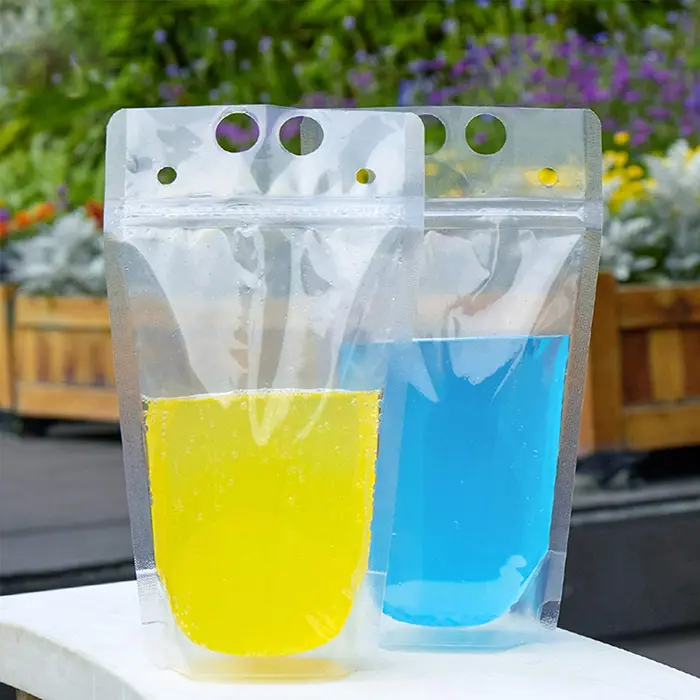 Resealable Plastic Pouches for Beverages