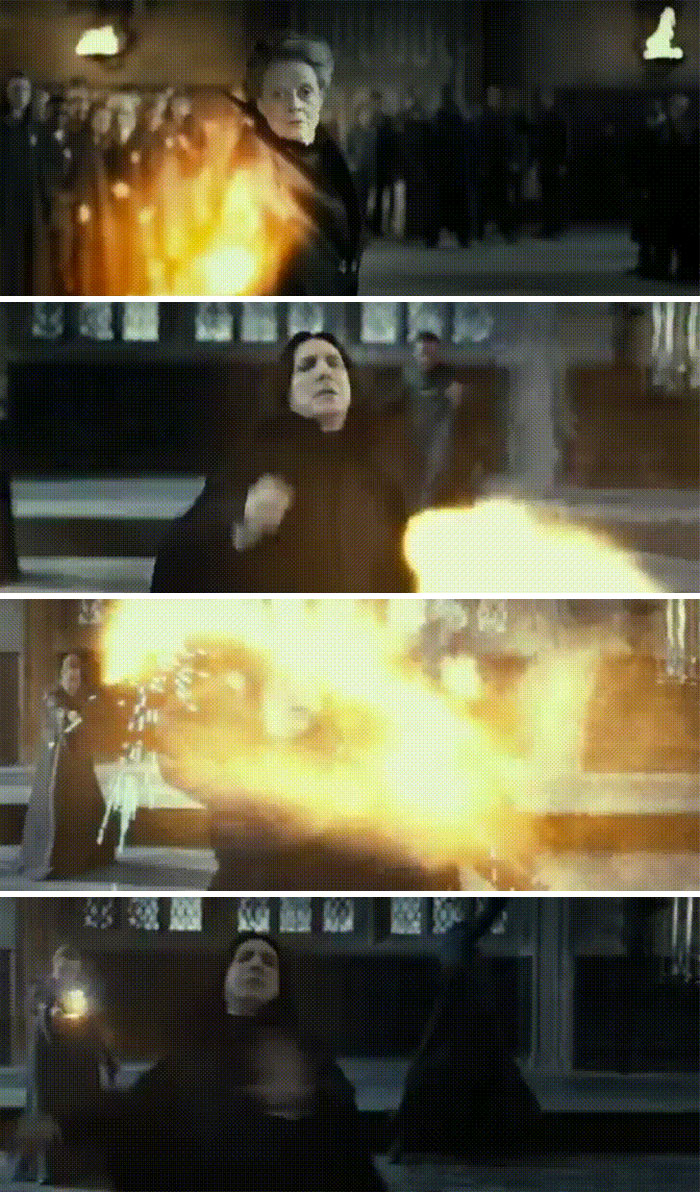 Snape Helping the Order of the Phoenix in Deathly Hallows Part 2