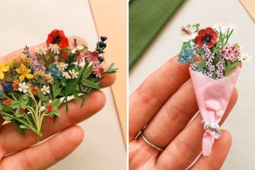 Tiny paper flowers