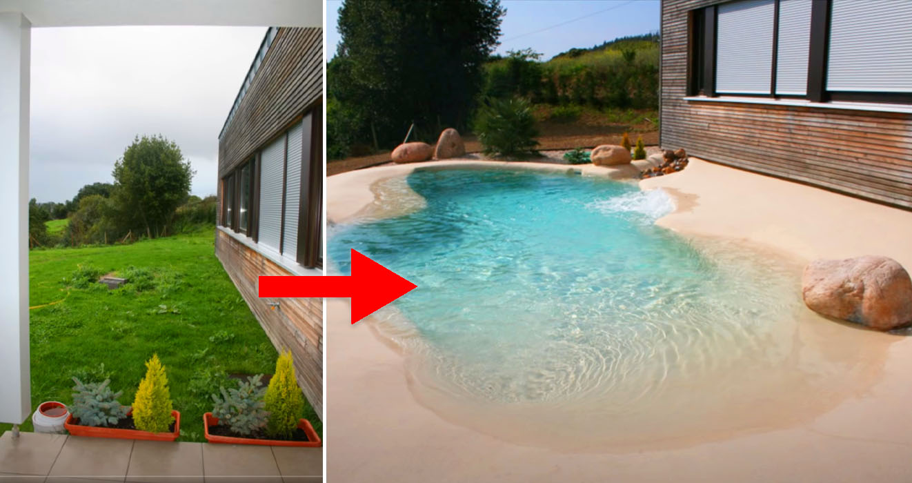 People Are Turning Their Backyards Into A Vacation Spot With Sand Pools