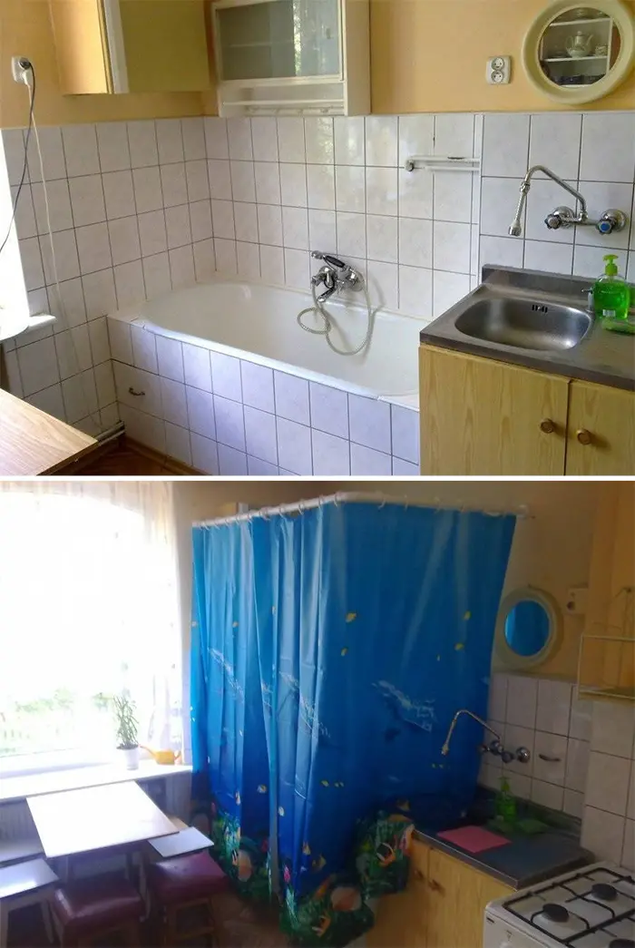 bad kitchen designs bathtub