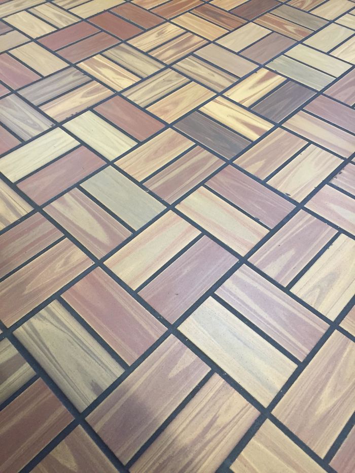 fast food restaurant 90s floor tiles