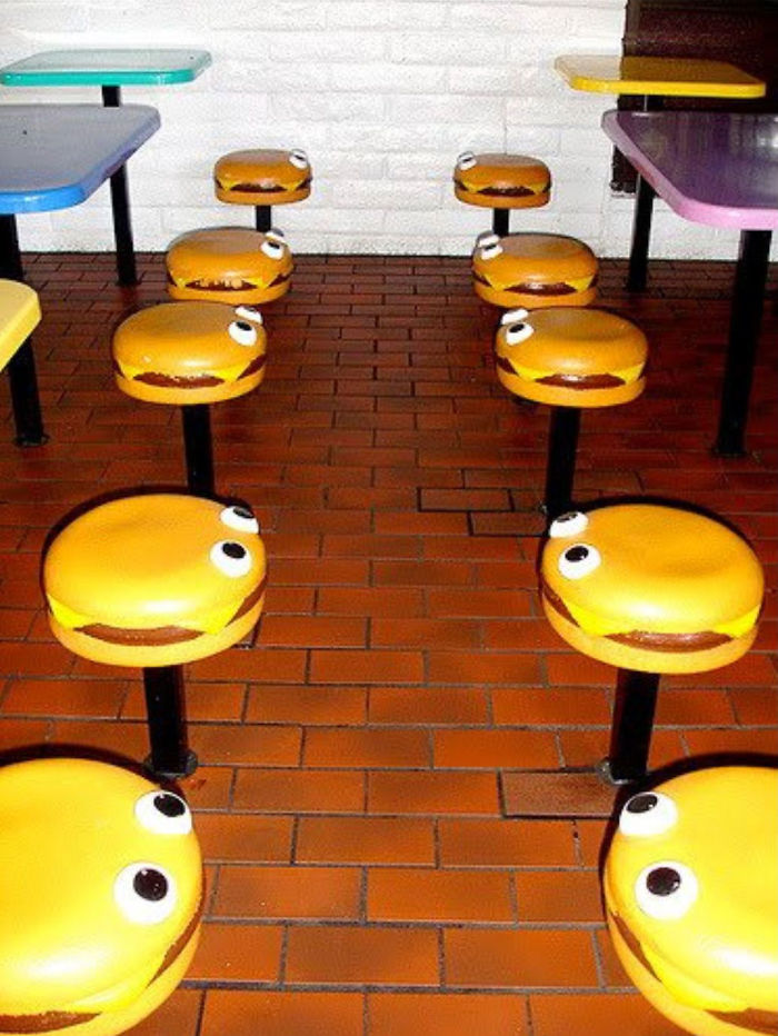 mcdonald's burger seats