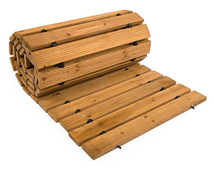 roll-out wooden walkway flexible