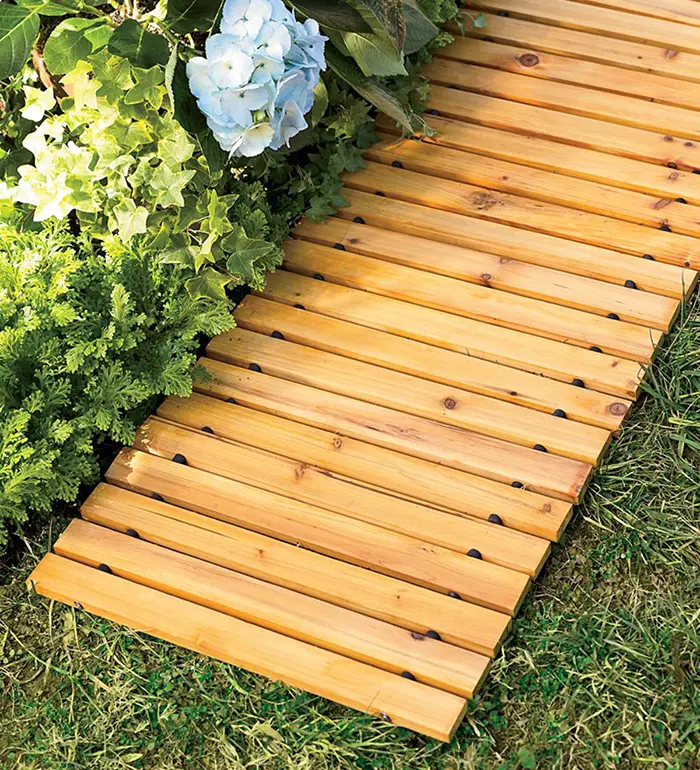 roll-out wooden walkway straight